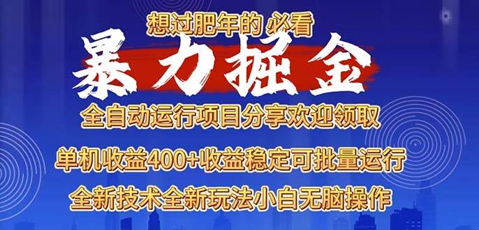 （13675期）2025暴力掘金项目，想过肥年必看！-大米资源网