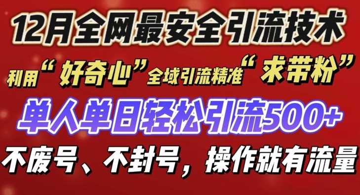 12 月份全网最安全引流创业粉技术来袭，不封号不废号，有操作就有流量【揭秘】-大米资源网