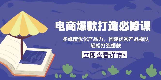 （13689期）电商爆款打造必修课：多维度优化产品力，构建优秀产品梯队，轻松打造爆款-大米资源网