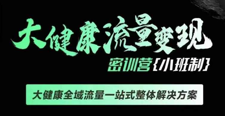 千万级大健康变现课线下课，大健康全域流量一站式整体解决方案-大米资源网