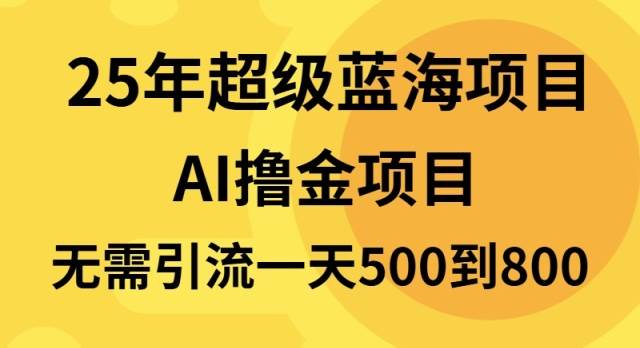 （13746期）25年超级蓝海项目一天800+，半搬砖项目，不需要引流-大米资源网