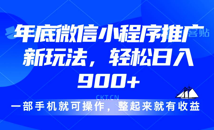 （13761期）24年底微信小程序推广最新玩法，轻松日入900+-大米资源网